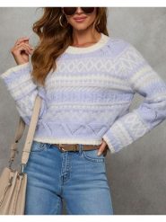 Milan Kiss Sweter w kolorze fioletowym rozmiar: L. Różowe swetry klasyczne damskie Milan Kiss, l, bez kołnierzyka. Za 126.99 zł.