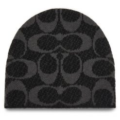 Czapka Coach. Czarne czapki męskie Coach, na zimę, bez wzorów. Za 319.99 zł.