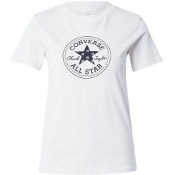 Koszulka Converse Chuck Patch Overlay Tee, Kobiety. Białe bluzki sportowe damskie Converse, bez wzorów, z bawełny, bez ramiączek. Za 190.00 zł.