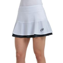 Falda Básica Bullpadel Tejas Mujer. Białe spódniczki damskie bullpadel, s, bez wzorów, z meshu. Za 199.20 zł.