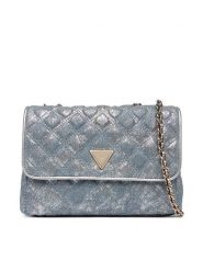 Guess Torebka Giully II HWDG96 73200 Niebieski. Niebieskie torebki klasyczne damskie Guess, z aplikacjami, z materiału, bez dodatków. Za 589.99 zł.