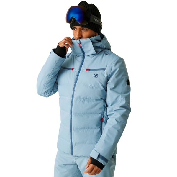 Męska Kurtka Narciarska Speed II. Niebieskie kurtki męskie Dare 2b, m, bez wzorów, z materiału, z kapturem, narciarskie. Za 391.99 zł.