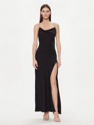 Nissa Sukienka wieczorowa RS14746 Czarny Slim Fit. Czarne sukienki damskie Nissa, bez wzorów, z syntetyku, wizytowe, bez kołnierzyka, bez ramiączek. Za 1,039.00 zł.