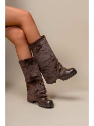 C'M Kozaki w kolorze brązowym rozmiar: 40. Brązowe kozaki damskie C'M, bez obcasa. Za 173.99 zł.