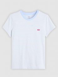 Levi's Koszulka w kolorze błękitnym rozmiar: XS. Niebieskie bluzki damskie Levi's, s, bez wzorów, z bawełny, bez kołnierzyka. Za 57.60 zł.