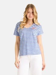 LIEBLINGSSTÜCK Koszulka w kolorze biało-niebieskim rozmiar: 3XL. Białe t-shirty damskie LIEBLINGSSTÜCK, xl, bez wzorów, z bawełny, bez kołnierzyka. Za 159.95 zł.