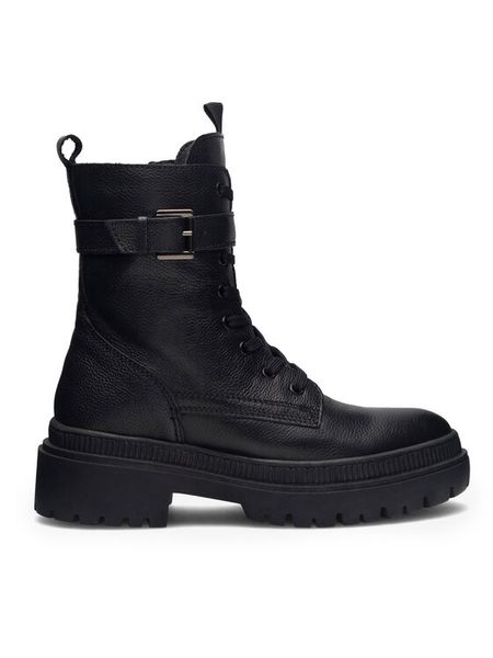 Lasocki Trapery WI16-14097-06 Czarny. Czarne trapery damskie Lasocki, ze skóry, bez obcasa. Za 189.99 zł.