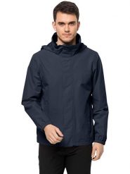 Jack Wolfskin Kurtka przeciwdeszczowa w kolorze granatowym rozmiar: XL. Niebieskie kurtki outdoor męskie Jack Wolfskin, xl, bez wzorów, bez kaptura. Za 294.28 zł.