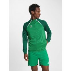 Bluza dresowa zapinana na zamek błyskawiczny Hummel Lead 2.0. Zielone bluzy sportowe damskie HUMMEL, bez wzorów, z dresówki, bez ramiączek, bez kaptura. Za 207.00 zł.