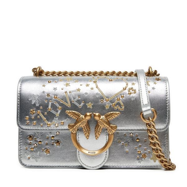 Torebka PINKO. Szare torebki wieczorowe Pinko, bez wzorów, wizytowe, bez kołnierzyka, bez ramiączek. Za 1,149.00 zł.