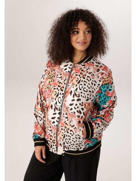 Aniston Kurtka w kolorze kremowym ze wzorem rozmiar: 48. Brązowe kurtki damskie Aniston, bez wzorów, bez kaptura. Za 144.95 zł.