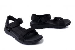RIEKER 20850-00 black, sandały męskie. Czarne sandały męskie Rieker, bez zapięcia. Za 244.93 zł.