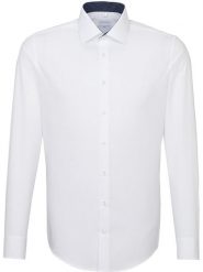 Seidensticker Koszula - Slim fit - w kolorze białym rozmiar: 45. Białe koszule męskie Seidensticker, bez wzorów, z bawełny, bez kołnierzyka, bez ramiączek. Za 109.52 zł.