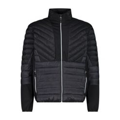 Kurtka hybrydowa Unlimitech CMP. Czarne kurtki męskie CMP, bez wzorów, sportowe, bez kaptura. Za 550.70 zł.