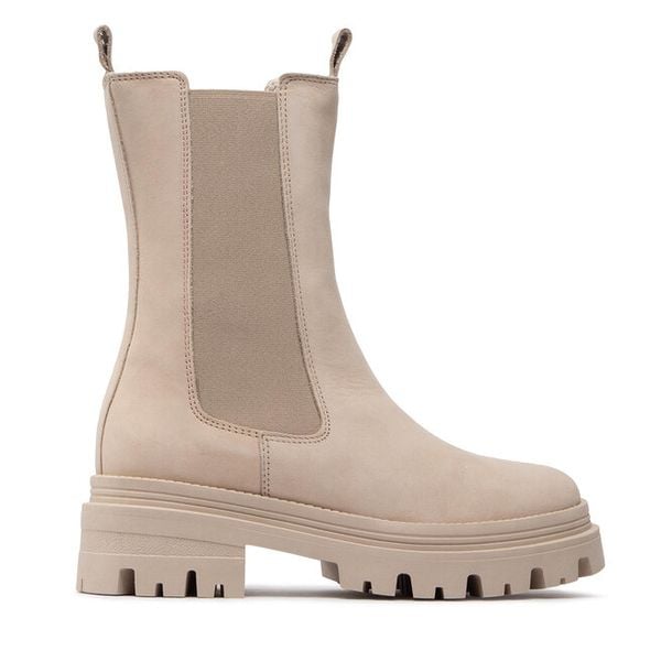 Sztyblety Tamaris. Brązowe botki damskie Tamaris, bez obcasa, na płaskiej podeszwie, bez zapięcia. Za 469.99 zł.