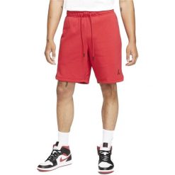 Spodenki męskie nike air jordan essentials fleece shorts gym red. Czerwone szorty męskie Nike, bez kołnierzyka. Za 179.00 zł.