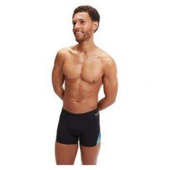 Kąpielówki męskie spodenki kąpielowe Speedo Digital V-Cut. Czarne kąpielówki męskie Speedo, m, bez wzorów, do pływania. Za 191.98 zł.