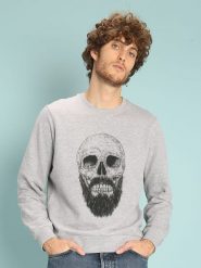 WOOOP Bluza "Hipster Barber" w kolorze szarym rozmiar: XL. Szare bluzy bez kaptura męskie Wooop, xl, z bawełny. Za 117.17 zł.
