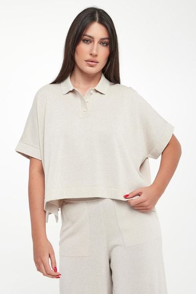 Sweter damski lureksowy PESERICO. Swetry klasyczne damskie Peserico, bez kołnierzyka. Za 1,719.00 zł.