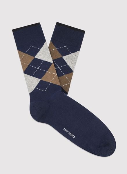 PAKO LORENTE - Granatowe skarpety w romby. Skarpetki męskie Pako Lorente, bez wzorów. Za 39.99 zł.