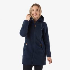 Bluza polarowa turystyka damska Swedemount Nordkap Pile Coat wodoodporna. Niebieskie bluzy bez kaptura damskie SWEDEMOUNT, z polaru. Za 372.00 zł.