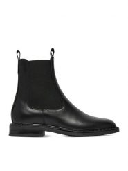 GINO ROSSI Sztyblety C-25818RD-PETRA Czarny. Czarne botki damskie Gino Rossi, ze skóry, bez obcasa, na płaskiej podeszwie, bez zapięcia. Za 299.99 zł.