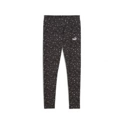 Damskie legginsy Essentials ze zwierzęcym nadrukiem PUMA Black. Czarne legginsy sportowe damskie Puma, bez wzorów, na fitness i siłownię. Za 169.00 zł.