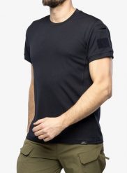Koszulka termoaktywna meska Helikon-Tex Tactical T-Shirt TopCool. Czarne bielizna termoaktywna męska HELIKON-TEX, na lato, xl, bez wzorów, z materiału, bez kołnierzyka. Za 109.99 zł.