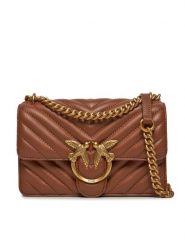 Pinko Torebka Love One Mini Dc PE 24 PLTT 100074 A0GK Brązowy. Brązowe listonoszki damskie Pinko, bez wzorów, ze skóry, bez dodatków. Za 1,379.00 zł.