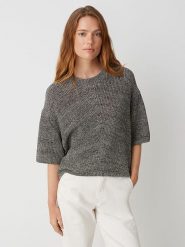 OPUS Sweter w kolorze szarym rozmiar: 40. Szare swetry klasyczne damskie Opus, bez kołnierzyka. Za 165.99 zł.