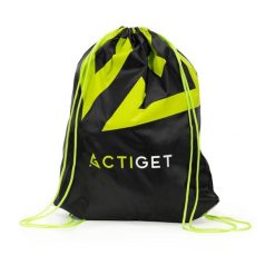 Worek plecak na buty odzież sportową torba ze ściągaczem na trening 20 L. Czarna plecaki męskie ACTIGET, bez wzorów, z materiału. Za 6.95 zł.