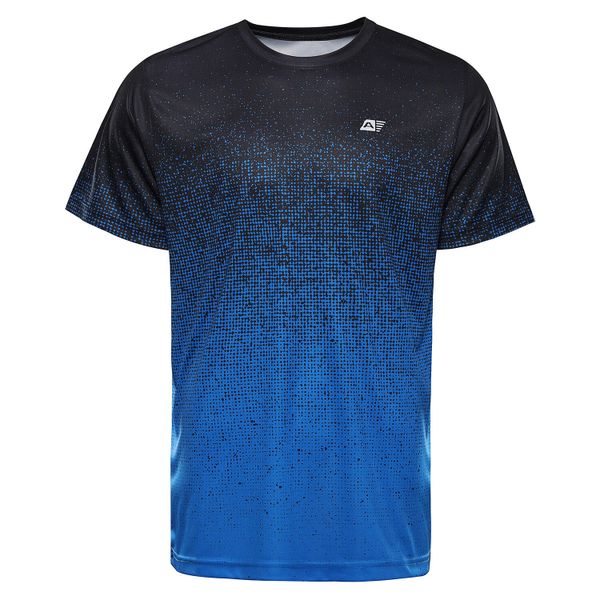 Koszulka męska sportowa szybkoschnąca Alpine Pro Quatr. Niebieskie t-shirty sportowe męskie Alpine Pro, m, z materiału, bez ramiączek, do biegania. Za 129.00 zł.