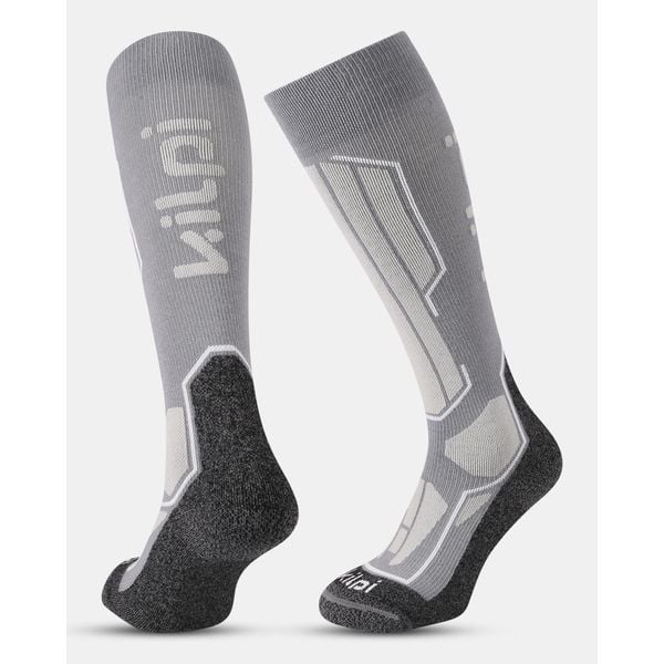 Podkolanówki narciarskie unisex Kilpi RACER-U. Szare skarpetki damskie Kilpi, bez wzorów. Za 139.07 zł.