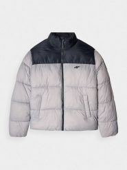 4F Kurtka pikowana w kolorze szarym rozmiar: M. Szare kurtki męskie 4f, m, bez wzorów, bez kaptura. Za 165.31 zł.