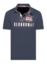 Geographical Norway Koszulka polo "Kason" w kolorze granatowym rozmiar: M. Niebieskie koszulki polo męskie Geographical Norway, m, bez wzorów, z bawełny, bez ramiączek. Za 79.03 zł.