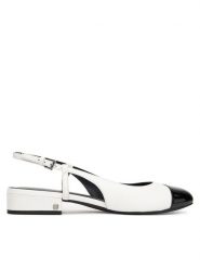 MICHAEL Michael Kors Baleriny Perla 40R4PLFP1L Biały. Białe baleriny damskie MICHAEL Michael Kors, bez wzorów, ze skóry, bez obcasa. Za 469.99 zł.