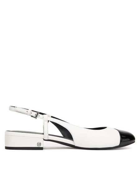 MICHAEL Michael Kors Baleriny Perla 40R4PLFP1L Biały. Białe baleriny damskie MICHAEL Michael Kors, bez wzorów, ze skóry, bez obcasa. Za 469.99 zł.