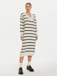 ONLY Sukienka dzianinowa New Tessa 15236372 Beżowy Relaxed Fit. Brązowe sukienki damskie Only, m, bez wzorów, z dzianiny, bez kołnierzyka, bez ramiączek. Za 109.99 zł.