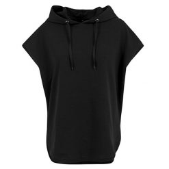 Damska Bluza Z Kapturem Z Krótkim Rękawem. Czarne bluzy z kapturem damskie BUILD YOUR BRAND, xl. Za 131.99 zł.