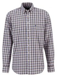 FYNCH-HATTON Koszula - Casual fit - w kolorze niebiesko-czerwonym rozmiar: L. Niebieskie koszule męskie Fynch-Hatton, l, bez wzorów, z bawełny, bez kołnierzyka, bez ramiączek. Za 86.99 zł.