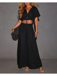 Milan Kiss Spodnie w kolorze czarnym rozmiar: M. Czarne spodnie materiałowe damskie Milan Kiss, bez wzorów, z materiału. Za 130.99 zł.