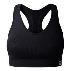Damski tank top Dare 2B React. Czarne topy sportowe damskie Dare 2b, xl, bez wzorów, z elastanu, bez ramiączek. Za 99.99 zł.