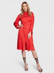 Closet London Sukienka codzienna D8228 Czerwony Regular Fit. Czerwone sukienki damskie Closet London, na co dzień, bez wzorów, z wiskozy, bez kołnierzyka, bez ramiączek, proste. Za 309.99 zł.