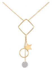 Revoni Złoty naszyjnik z diamentową zawieszką - dł. 42 cm rozmiar: onesize. Żółte naszyjniki damskie Revoni, złote. Za 1,391.99 zł.