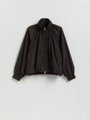 Kurtka ze stójką - brązowy. Brązowe kurtki damskie Reserved, l, bez wzorów, z tkaniny, bez kaptura. Za 199.99 zł.