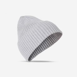 Czapka beanie. Szare czapki męskie Decathlon, na zimę, bez wzorów, z materiału. Za 34.99 zł.