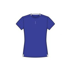 Koszulka krótki rękaw do piłki nożnej F100 damska. Niebieskie t-shirty damskie KIPSTA, s, bez wzorów, z materiału, bez kołnierzyka. Za 12.99 zł.