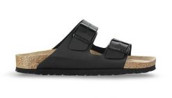 Birkenstock Arizona Dorosłych. Czarne kapcie damskie Birkenstock, z materiału. Za 329.00 zł.