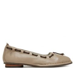 Baleriny Fly London. Brązowe baleriny damskie Fly London, bez wzorów, bez obcasa. Za 359.99 zł.
