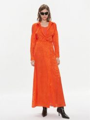Pinko Sukienka codzienna Stringa 101593 A123 Pomarańczowy Regular Fit. Brązowe sukienki damskie Pinko, na co dzień, bez wzorów, z syntetyku, bez kołnierzyka, bez ramiączek, proste. Za 1,849.00 zł.